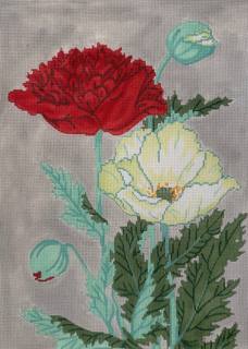 Red and White Poppy by Meredith Collection (thumbnail)
