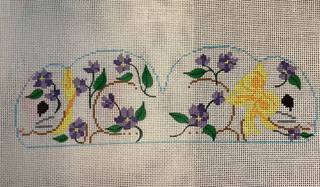 2 Sided Bunny with Violets by The Collection of Designs (thumbnail)