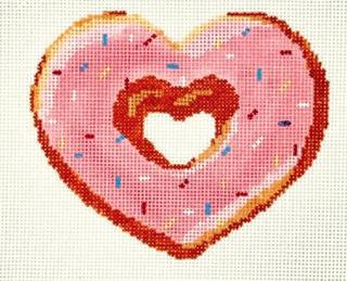 Pink Heart Donut MN58 by Maura Nolan Designs (thumbnail)