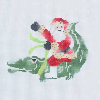 Santa Riding on a Gator by Needle Nola (thumbnail)