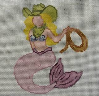 Purple Cowgirl Mermaid by Threaded and Tipsy Designs (thumbnail)