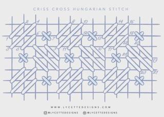Lycette Intermediate Criss Cross Hungarian Stitch Card - Digital Download by Lycette Designs (thumbnail)