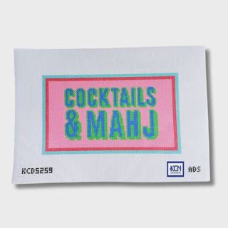 Cocktails & Mahj Needlepoint Canvas by KCN Designers (thumbnail)