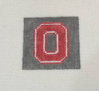 Ohio State Mini Square. 2x2 by Needlepoint by Laura (thumbnail)