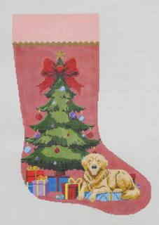 Dogwood Needlepoint Under the Tree Stocking by Dogwood Needlepoint (thumbnail)