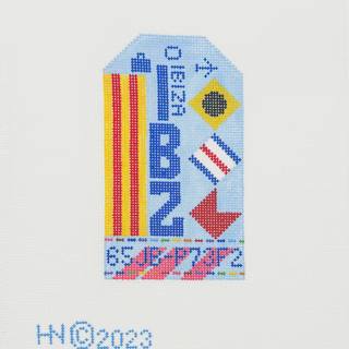 Ibiza Travel Tag by Hedgehog Needlepoint (thumbnail)