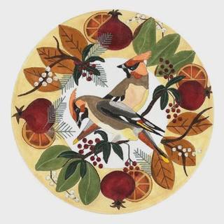 Waxwings in Wreath by Melissa Prince Designs (thumbnail)