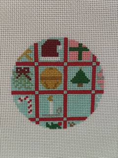 Christmas Square Icons Ornament by Oz Needle and Thread (thumbnail)