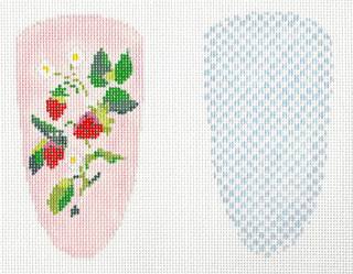 Scissors Case - Strawberries with Blue Check by The Plum Stitchery (thumbnail)