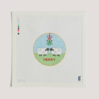 Merry Mistletoe Sheep by Goodpoint Needlepoint (thumbnail)