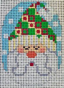 Santa Ornament - Hat w/Squares by Danji Designs (thumbnail)