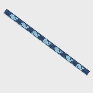 Sunglasses Strap - Light Blue Whales on Navy by Kate Dickerson Needlepoint Collections (thumbnail)
