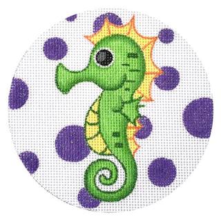Seahorse Bubbles Roud by A Poore Girl Paints (thumbnail)