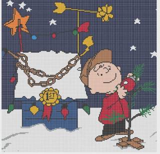 PEANUTS "A Charlie Brown Christmas" - Snoopy's Decorated Doghouse by Officially Needlepoint (thumbnail)