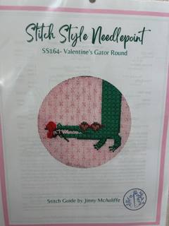 Valentine Gator by Stitch Style Needlepoint (thumbnail)