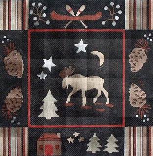 Night Moose by CBK Needlepoint (thumbnail)