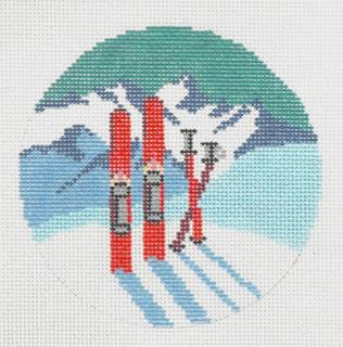 Backcountry Ski Bum Round by Morgan Julia Designs (thumbnail)