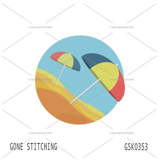 Beach Umbrella by Gone Stitching (thumbnail)