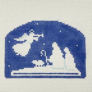 Blue and White Nativity Shepherd and Angel by Stitch Style Needlepoint (thumbnail)