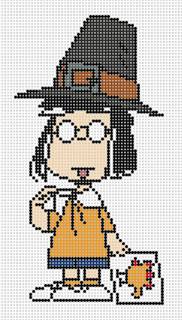 PEANUTS Thanksgiving - Marcie as Pilgrim by Officially Needlepoint (thumbnail)