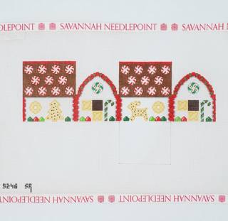 Peppermint and Spice Cookies 3 D House by Susan Roberts Needlepoint (thumbnail)