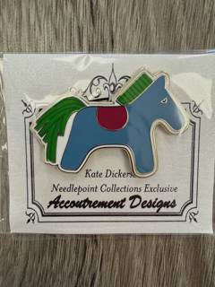 Hermes Horse Needleminder - Blue by Kate Dickerson Needlepoint Collections (thumbnail)