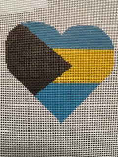 HT-68 Bahamas Flag Heart by Alice Peterson (thumbnail)