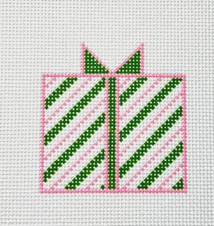 Gift Box - Pink and Green by melissa loves needlepoint (thumbnail)