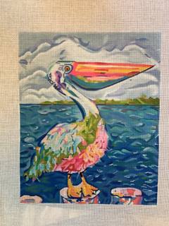 Pelican on Piling by Kate Dickerson Needlepoint Collections (thumbnail)