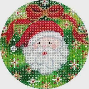 Santa and Wreath Ornament by Alice Peterson (thumbnail)