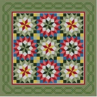 Carpenters Wheel Quilt by Susan Roberts Needlepoint (thumbnail)