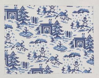 winter toile blue by Rachel Barri Designs (thumbnail)