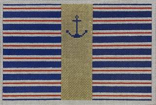 Anchor & Stripes Clutch by Kimberly Ann Needlepoint (thumbnail)