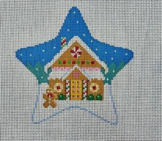 M-Star, Gingerbread House by Susan Roberts Needlepoint (thumbnail)