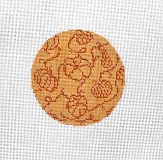 Pumpkins on Vine - Orange by Goodpoint Needlepoint (thumbnail)
