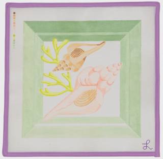 Tulip Shells Shadow Box Pillow by Lycette Designs (thumbnail)