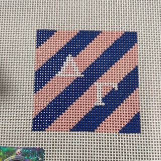2E23 2" Stripe Square Delta Gamma DG by Kangaroo Paw Designs (thumbnail)