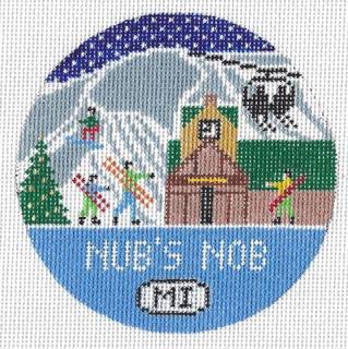 Nub's Nob Round Canvas by Doolittle Stitchery (thumbnail)