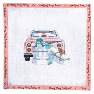Newlyweds Pink Car by Colors of Praise Art Studio (thumbnail)