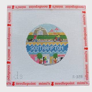 Southampton, NY Round by Doolittle Stitchery (thumbnail)
