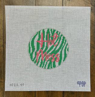 Hot Mess Round by melissa loves needlepoint (thumbnail)