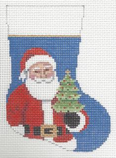 Mini Sock - Tree Santa by Liz Goodrick-Dillon (Tapestry Tent, via Susan Roberts) (thumbnail)