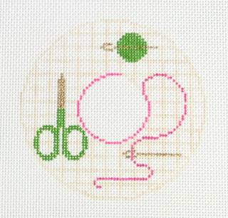 sewing round, pink or blue by Rachel Donley (thumbnail)