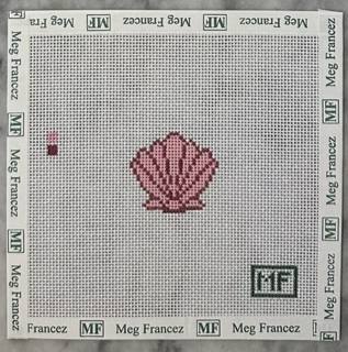 Mini Pink Shell Canvas by Meg Francez (thumbnail)