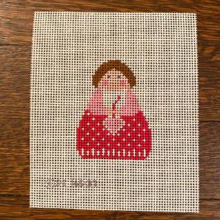 Red Angel with Pink Heart Canvas by KCN Designers (thumbnail)