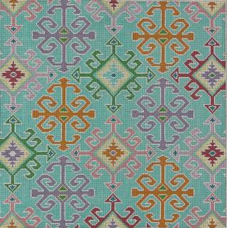 Pastel Turquoise Square Pillow by Canvas Works (thumbnail)