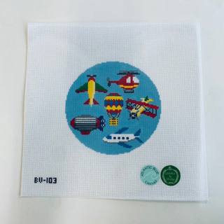 Up, Up and Away Round Canvas by Atlantic Blue Canvas (thumbnail)