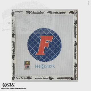 University of Florida 4" Round by Hedgehog Needlepoint (thumbnail)