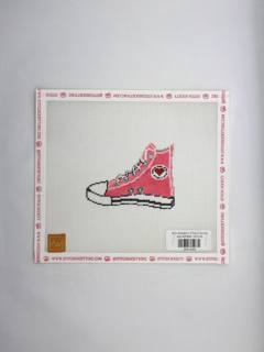 90's Sneakers (PInk) Canvas by Audrey Wu Designs (thumbnail)