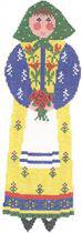 Y/B QUIMPER LADY/FLOWERS by Cooper Oaks Designs (thumbnail)